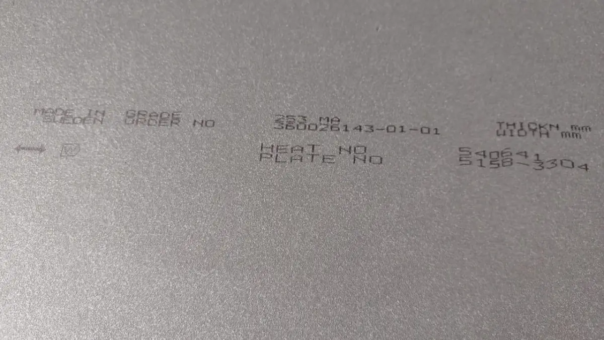 Plat stainless steel 253MA